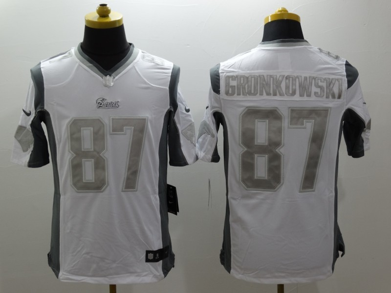 Men's New England Patriots Rob Gronkowski #87 White Jersey
